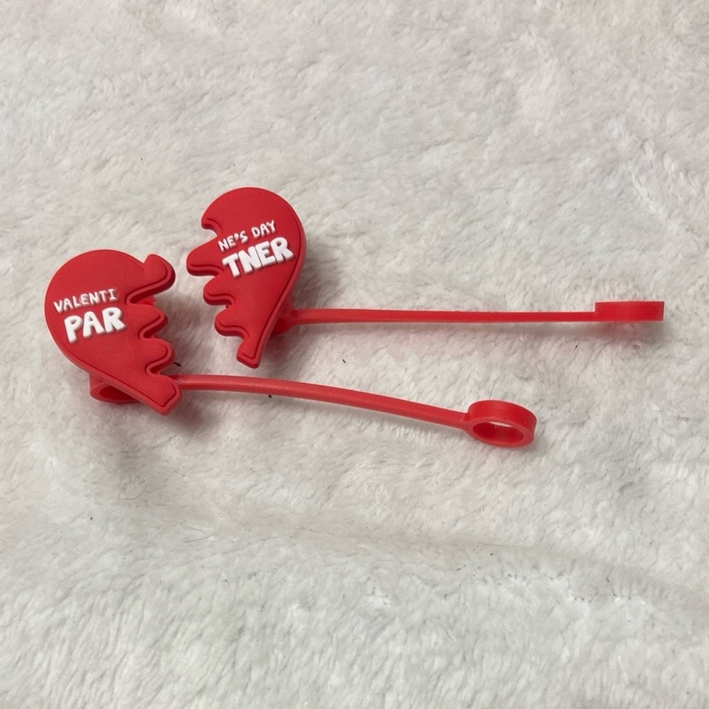 Silicone Straw Toppers set of 2 or 3 if plain set